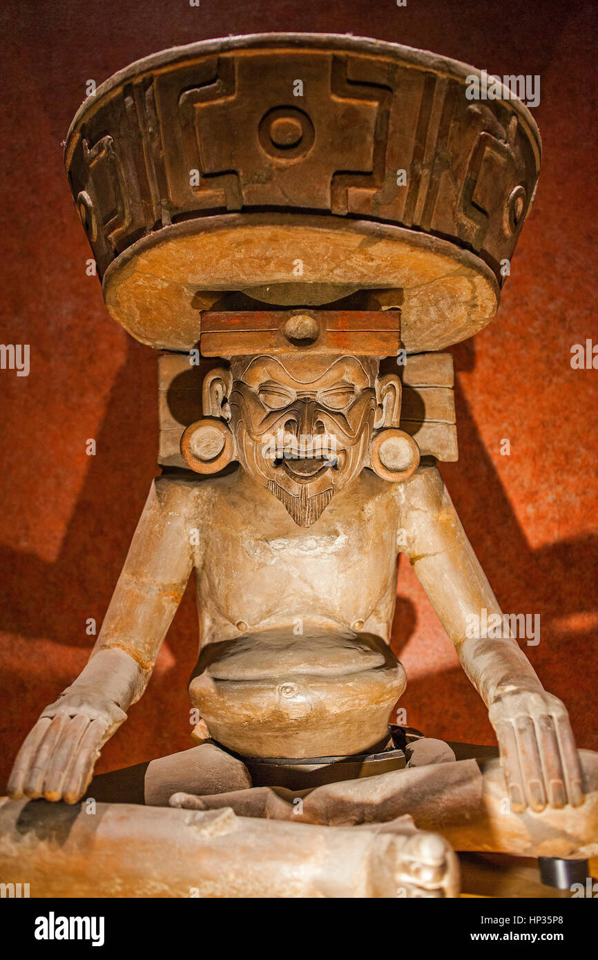 `Dios Viejo´, old god, National Museum of Anthropology. Mexico City. Mexico Stock Photo